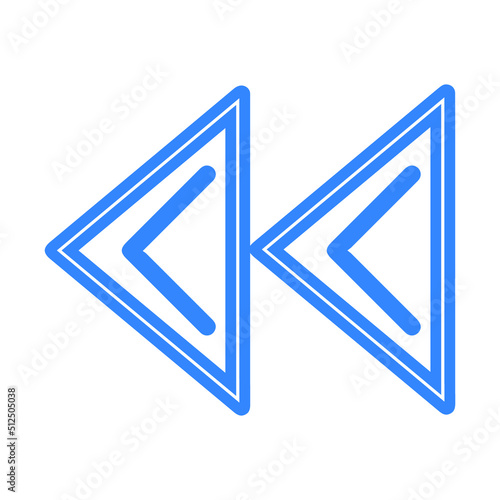 Backward or backward fast icon
