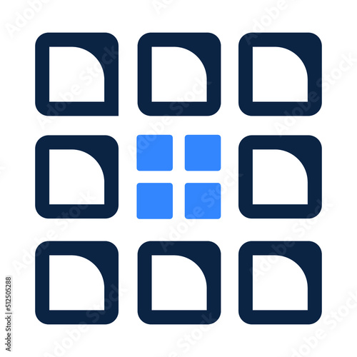 Grid lines or Square icon