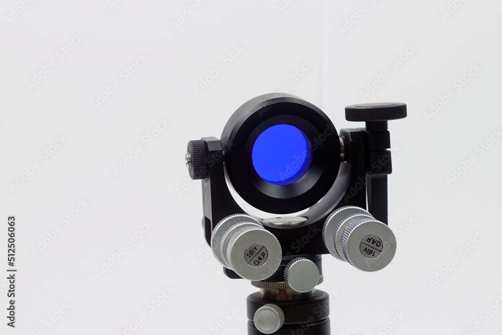 A Precision Gimbal Mount with blue Dichroic Mirror.