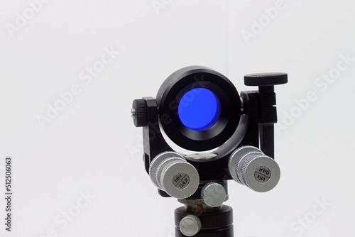 A Precision Gimbal Mount with blue Dichroic Mirror.