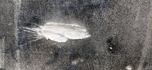 Traces of bullets and fragments on the armor