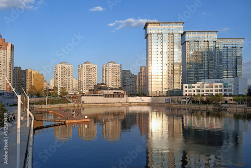 Ultra-modern buildings in the city of Kyiv