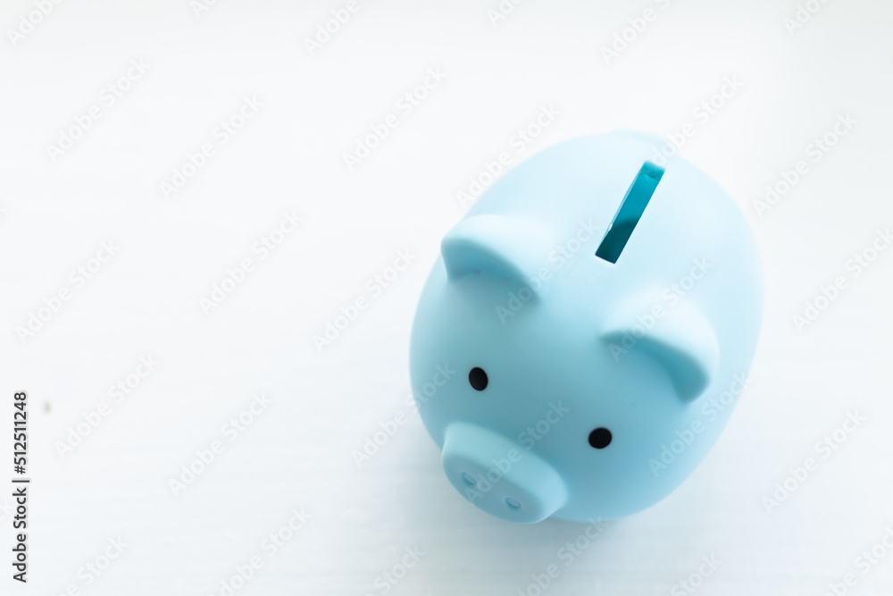 Piggy bank isolated on white background.