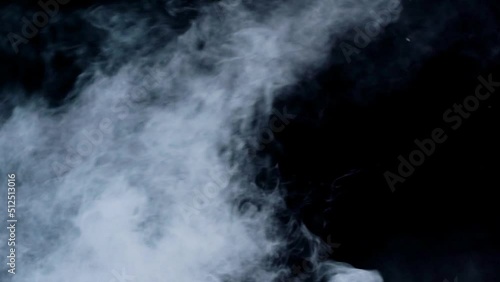 fog or smoke on a black background.
