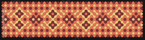 Multicolor truchet tiling connections illustration