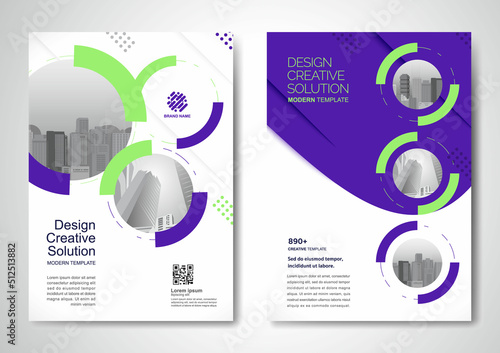 Template vector design for Brochure, AnnualReport, Magazine, Poster, Corporate Presentation, Portfolio, Flyer, infographic, layout modern with color size A4, Front and back, Easy to use.