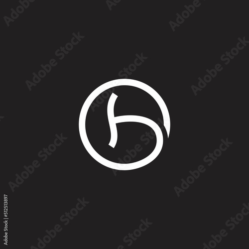 letter gt circle curve geometric logo vector
