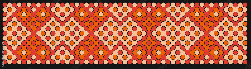 Multicolor truchet tiling connections illustration Multicolor truchet tiling connections illustration