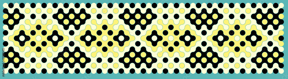 Multicolor truchet tiling connections illustration Multicolor truchet tiling connections illustration