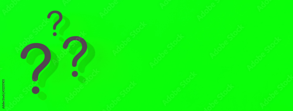 Question marks with shadow on yellow background.Technical support. Answers to questions. Banner for insertion into site. Place for text cope space. Horizontal image. 3D image. 3D rendering. Question marks with shadow on yellow background.Technical support. Answers to questions. Banner for insertion into site. Place for text cope space. Horizontal image. 3D image. 3D rendering.