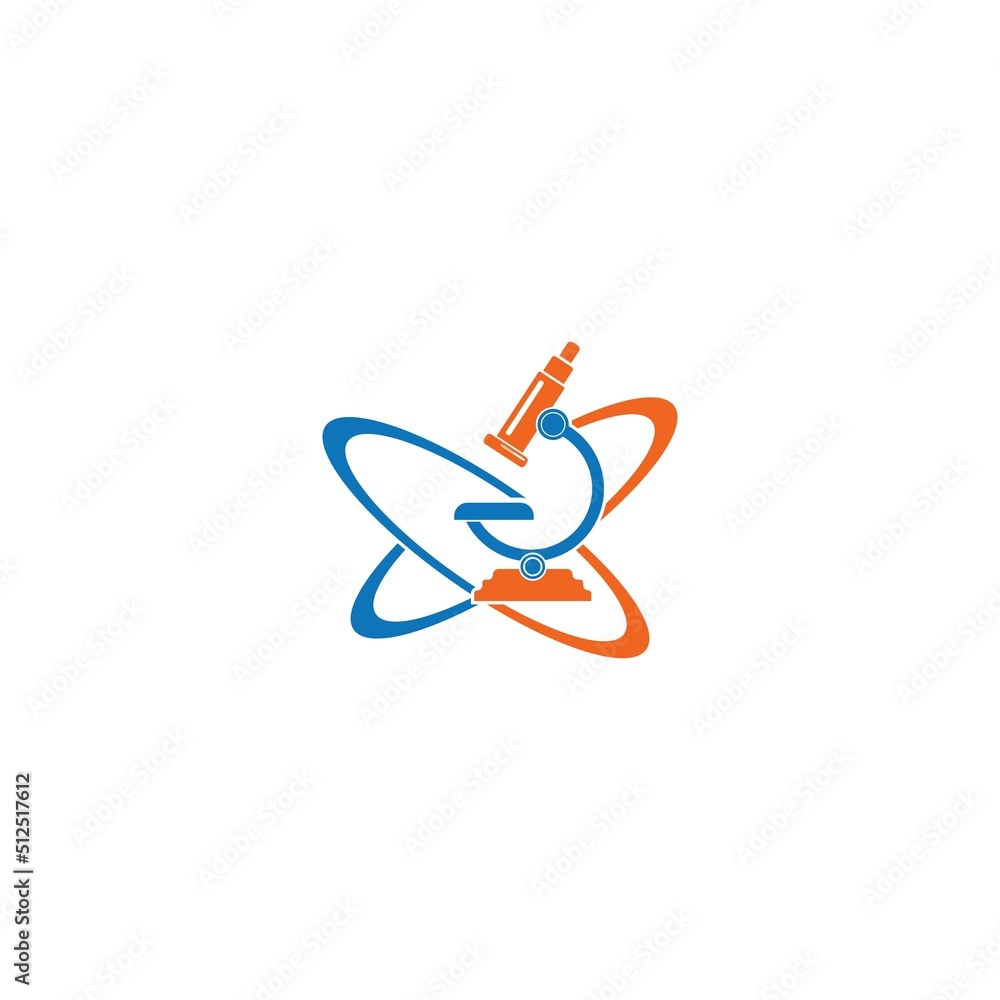 Microscope icon vector, logo design illustration