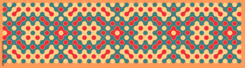 Multicolor truchet tiling connections illustration Multicolor truchet tiling connections illustration