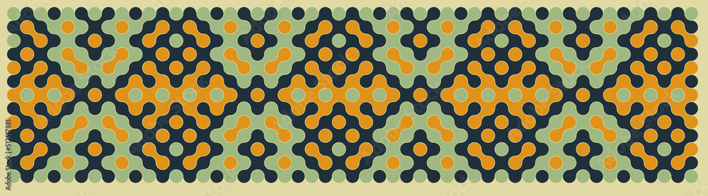 Multicolor truchet tiling connections illustration Multicolor truchet tiling connections illustration