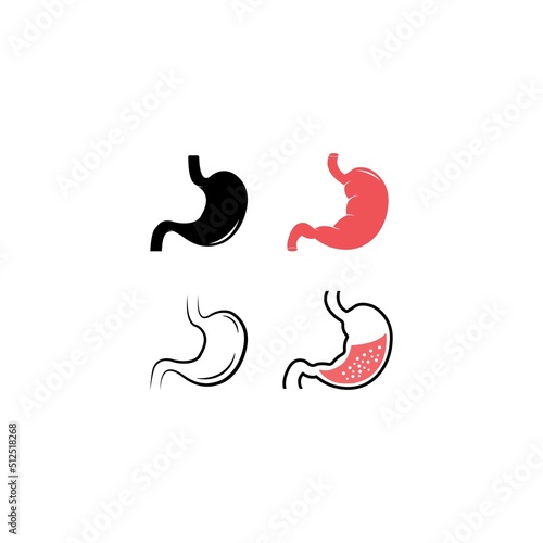 stomach care icon designs concept vector illustration