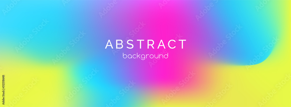 Abstract liquid colorful gradient banner template. Vector long minimal creative background for facebook cover, web banner with copy space for text