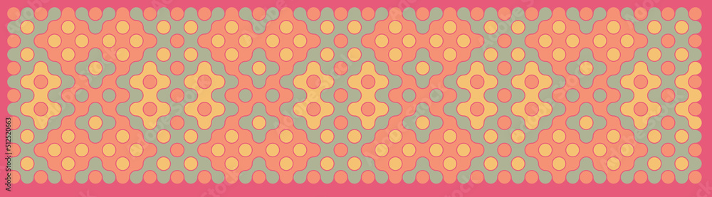 Multicolor truchet tiling connections illustration Multicolor truchet tiling connections illustration