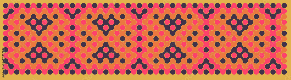 Multicolor truchet tiling connections illustration Multicolor truchet tiling connections illustration