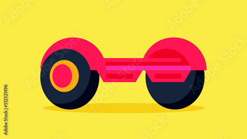 Children's two-wheeled segway in the illustration