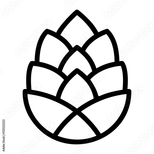 pine cone outline icon