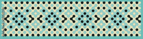 Multicolor truchet tiling connections illustration