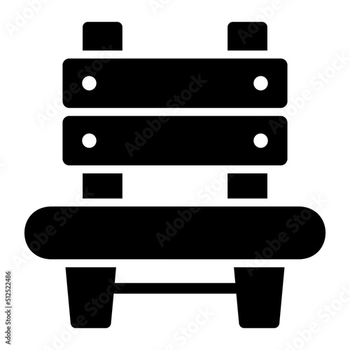 bench glyph icon photo