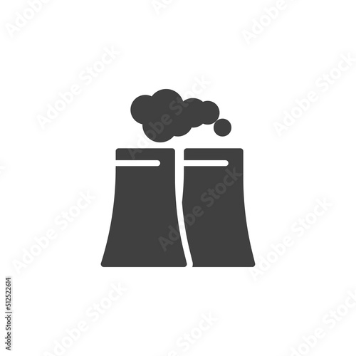 Industrial pollution vector icon