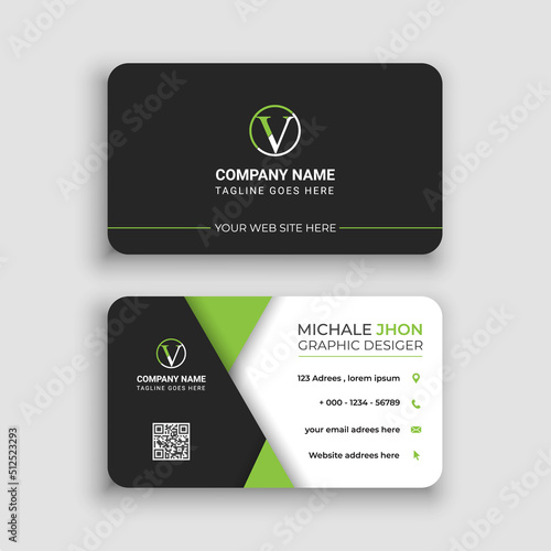Modern bussines card. Simple business card design. Creative and elegant business card design. Simple business card template