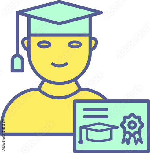 Unique Receiving Degree Vector Icon