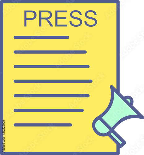 Unique Press Releases Vector Icon