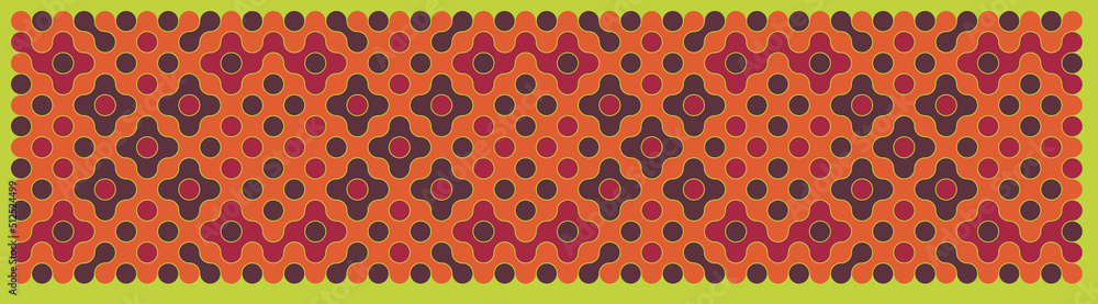 Multicolor truchet tiling connections illustration Multicolor truchet tiling connections illustration