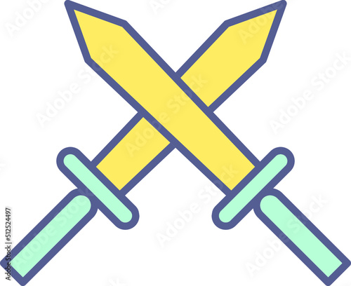 Unique Two Swords Vector Icon photo