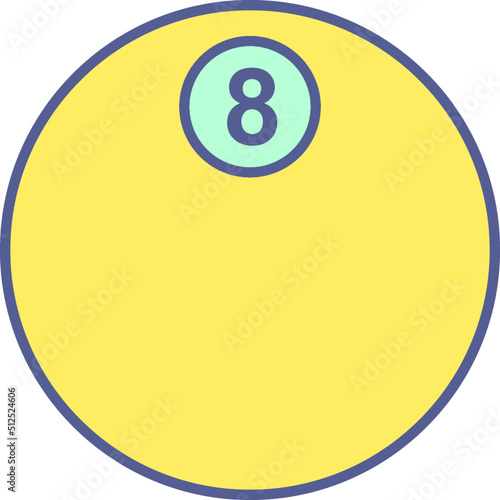Unique Eight Ball Vector Icon