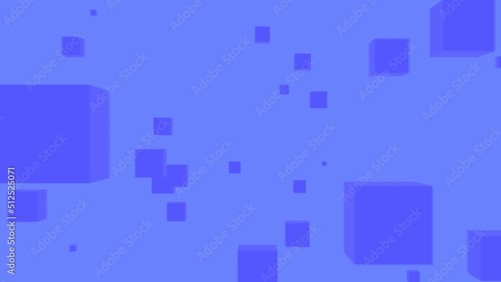 3D animierter Hintergrund Quadrate blau - AG08