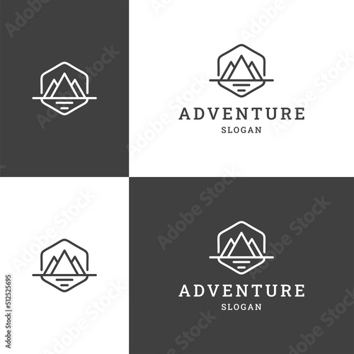 Adventure logo icon flat design template 