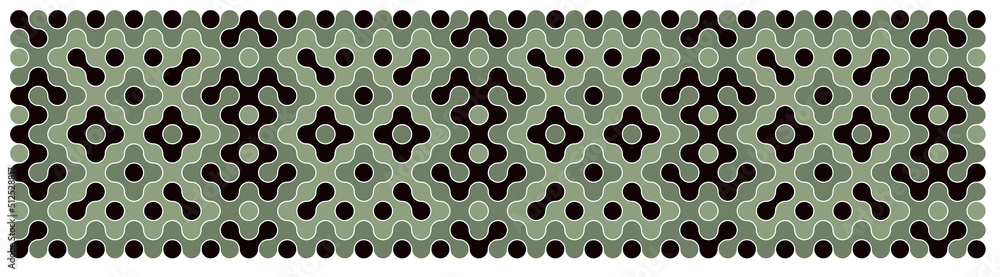 Multicolor truchet tiling connections illustration