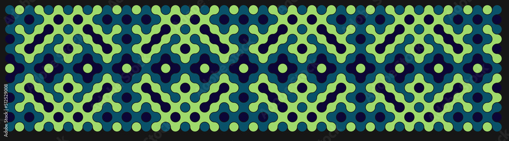 Obraz premium Multicolor truchet tiling connections illustration
