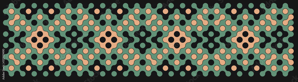 Multicolor truchet tiling connections illustration Multicolor truchet tiling connections illustration