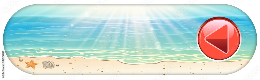 Naklejka premium beauty beach banner
