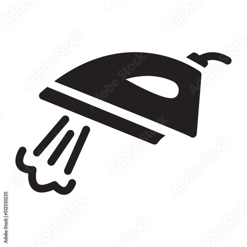 Ironing glyph icon