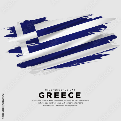 New design of Greece independence day vector. Greece flag with abstract brush vector