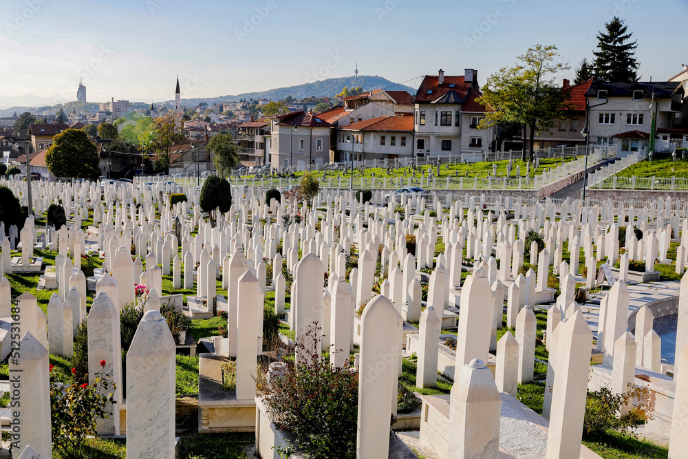 Islamic cemetery in Sarajevo, Bosnia