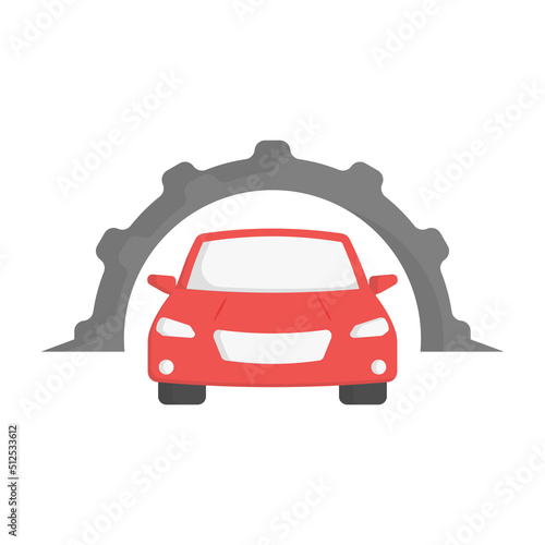 Car gear logo design template vector illustration © haris