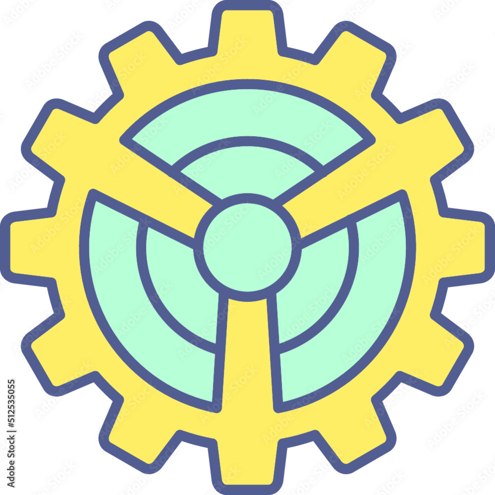 Unique Line Filled Icon