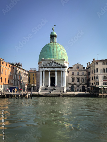 The Church of San Simeone Piccolo on the Grand Canal, Venice, Italy.