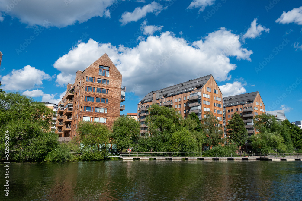 Stockholm, Sweden The eco- neighbourhood of Strandparken where all buildings are made of wood.