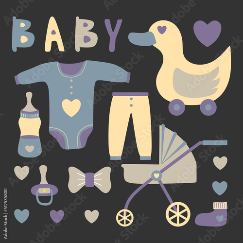 Set of hand drawn elements ...