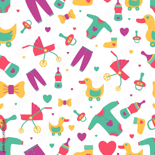 hand drawn seamless pattern...