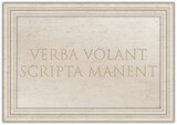 Marble plaque with ancient Latin proverb 