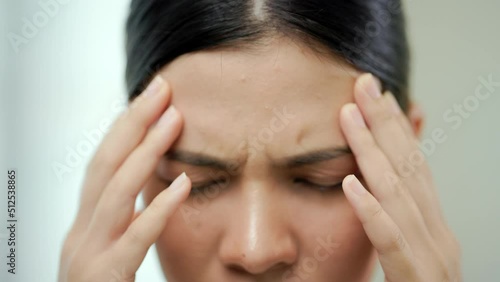 Wallpaper Mural Portrait young woman feeling stress and pressure moment look at camera. Close up beautiful lady suffering slow motion shots. Torontodigital.ca