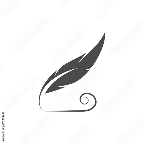 Feather logo vector template